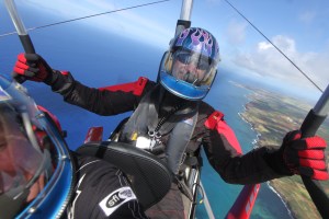 powered hanggliding over kauai